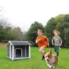 Outdoor Wooden Dog House, Waterproof Dog Cage, Windproof and Warm Dog Kennel, Dog Crates for Medium Dogs Pets Animals Easy to Assemble - as Pic
