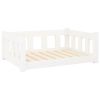 Dog Bed White 29.7"x21.9"x11" Solid Wood Pine - White
