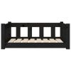 Dog Bed Black 29.7"x21.9"x11" Solid Wood Pine - Black