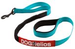 Dog Helios Neo-Indestructible Easy-Tension Sporty Embroidered Thick Durable Pet Dog Leash And Collar - Aqua Blue - Medium