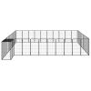 42-Panel Dog Playpen Black 19.7"x39.4" Powder-coated Steel - Black