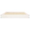Dog Bed White 40"x29.1"x3.5" Solid Wood Pine - White