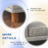 PawHut Dog Sofa Couch, Pet Bed with Comfortable Luxury Cushion, Washable Cover, Wooden Legs, Anti-slip Mat for Large Dogs, Cats, Kittens, Gray