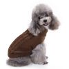 Dog Sweater Warm Pet Sweater Dog Sweaters for Small Dogs Medium Dogs Large Dogs Cute Knitted Classic Clothes Coat for Dog Puppy - Small - BROWN