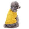 Dog Sweater Warm Pet Sweater Dog Sweaters for Small Dogs Medium Dogs Large Dogs Cute Knitted Classic Clothes Coat for Dog Puppy - 3X-Large - YELLOW