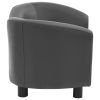Dog Sofa Gray 26.4"x16.1"x15.4" Faux Leather - Grey
