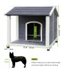 Outdoor Wooden Dog House, Waterproof Dog Cage, Windproof and Warm Dog Kennel, Dog Crates for Medium Dogs Pets Animals Easy to Assemble - as Pic
