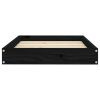 Dog Bed Black 28.1"x21.3"x3.5" Solid Wood Pine - Black