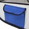 Foldable Dog Playpen with Carrying Bag Blue 57.1"x57.1"x24" - Blue