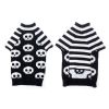 Pet Dog Halloween Costume Pumpkin Skull Death Pattern Pet Knit Sweater - White and black skullXL